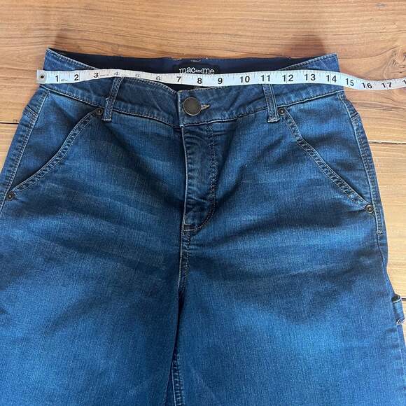 MAC AND ME Carpenter Wide Leg Denim Jeans Women's Size 8 - Picture 6 of 7